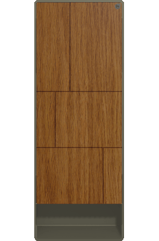 Wall Box BE-T Wood Scame con presa integrata Tipo 2 monofase 32A
