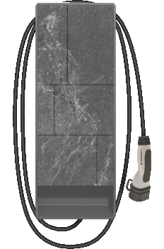 Wall Box BE-T Stone con cavo Scame da 7,5 mt. e connettore Tipo2 monofase 32A