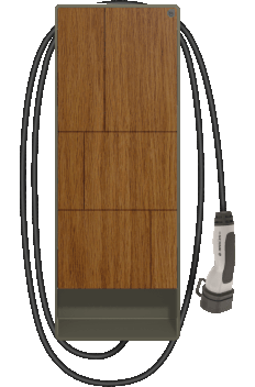 Wall Box BE-T Wood con cavo Scame da 7,5 mt. e connettore Tipo2 monofase 32A